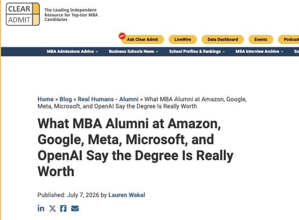MBA Careers in Big Tech